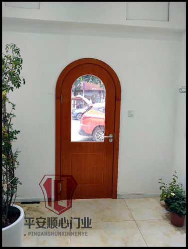 平安顺心门业复古简约实木活动生态烤漆门定制卧室门房门门 - 图0