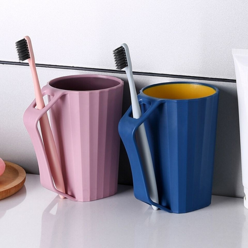 简约洗漱口杯家用刷牙杯子北欧牙桶套装创意可爱牙缸杯情侣牙刷杯 - 图0