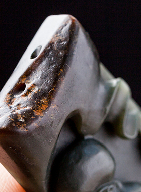 河磨玉籽料达摩祖师方牌挂件