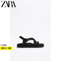 ZARA Discount Season Men Shoes Black Woven Lace Retro Casual Sandals Beach Shoes 2713221800