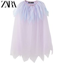 ZARA autumn winter new childrens baby girl baby girl lamination to decorate the silk screen cloak 0653799612