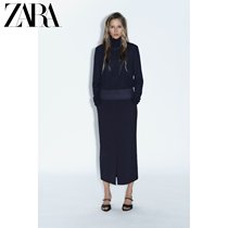 ZARA new womens dress splicing waist straight drum skirt 1165053401