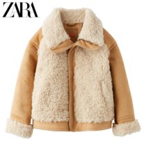 ZARA winter new baby toddler grabbing suede two-sided jacket jacket 0562550700