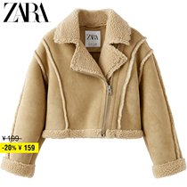 ZARA Discount Season Boy Dress Girl Turned collar Long sleeves Double face jacket jacket 0562717704