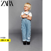 ZARA Discount Season Baby Girl Heart-shaped Decorative Denim Back Belt Pants 3336062400