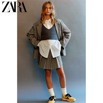 ZARA new childlike girls checkered suit jacket 2402709084