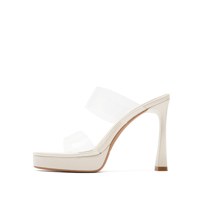 透明高跟鞋女2026夏新款时尚外穿性感细跟防水台一字带露趾凉拖鞋,淘宝优惠券,粉丝福利购,淘宝优惠卷