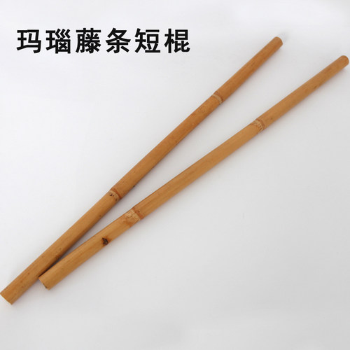 短棍带皮藤棍武术棍带皮烧花藤条棍魔杖玛瑙菲律宾棍印尼实木木棍 - 图1
