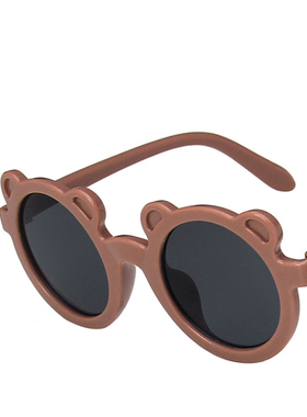 小熊儿童太阳镜2022新款超萌可爱遮阳墨镜潮拍照卡通宝宝防紫外线