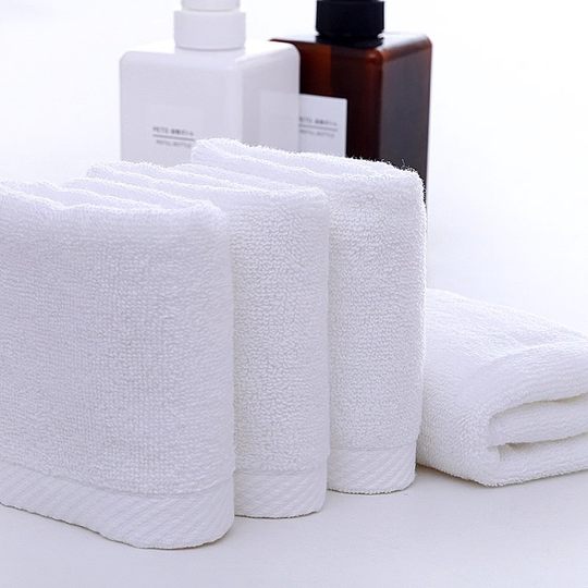 White cotton square towel for hotels, guesthouses and kindergartens only