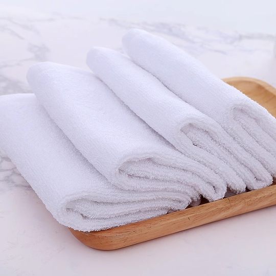 White cotton square towel for hotels, guesthouses and kindergartens only