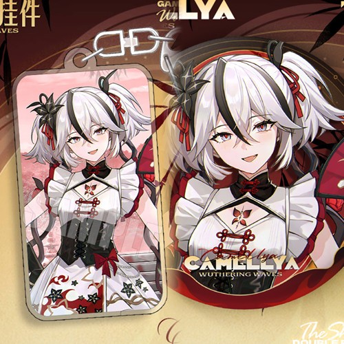 鸣潮游戏西湖联动联名系列守岸人椿75mm双闪大徽章亚克力挂件挂饰 - 图1