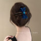 Côte d'Azur~Velvet bow duckbill clip