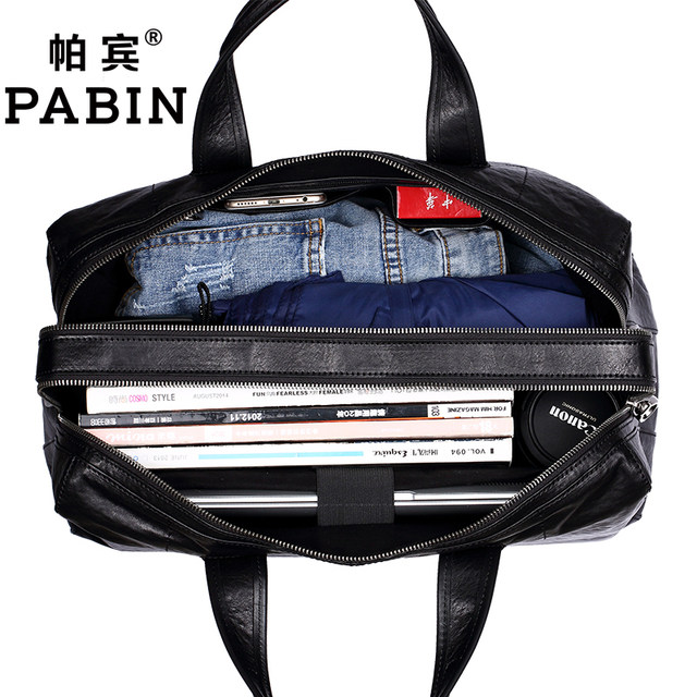Papin large capacity genuine leather hand travel bag