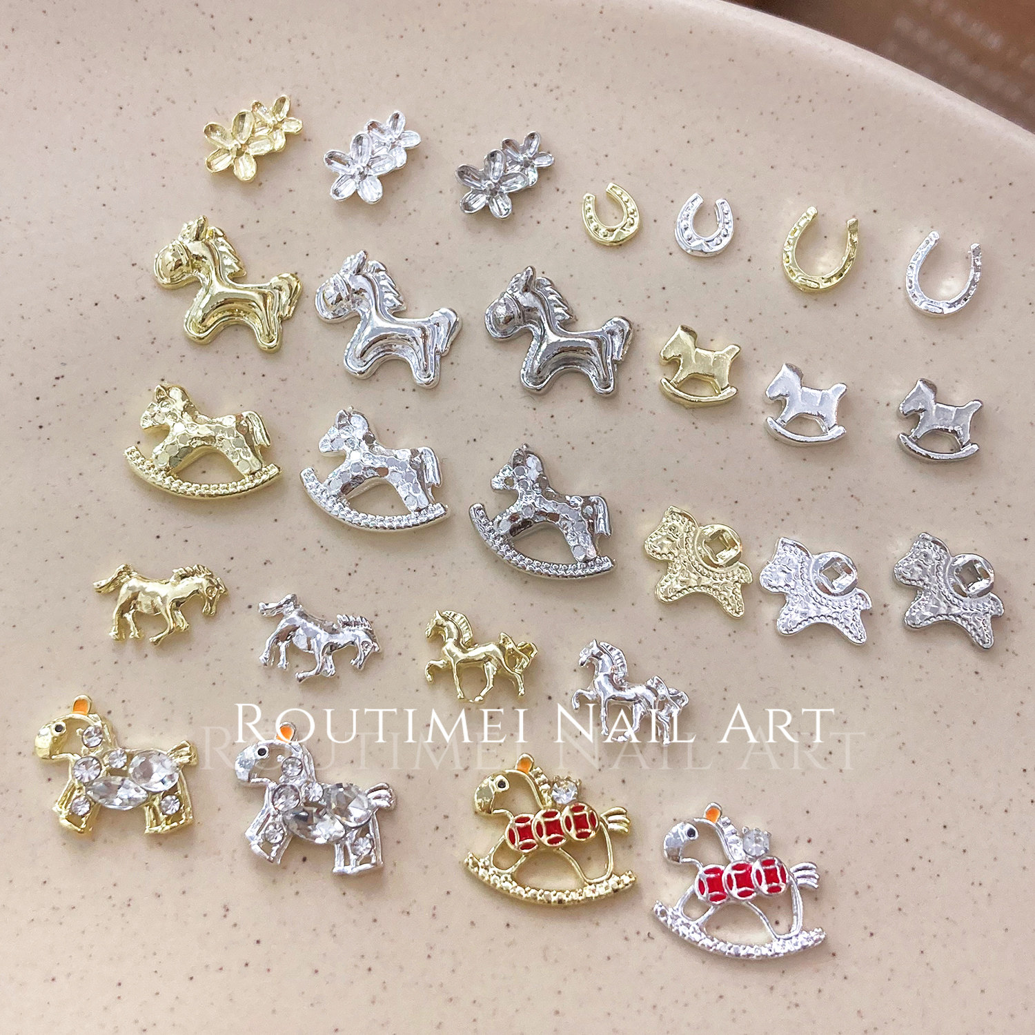 2026新款美甲合金饰品高级百搭小马饰品钻可爱小木马指甲钻饰爆款,淘宝优惠券,粉丝福利购,淘宝优惠卷