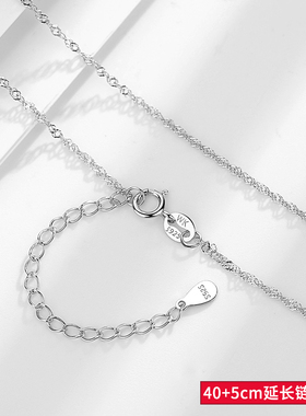 纯银项链素链锁骨链网红银链颈链