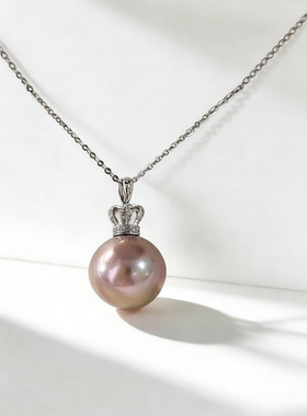 天然淡水珍珠爱迪生金属色紫珠吊坠11-16mm新年礼物首选福利放漏