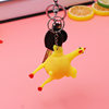 Creative funny vent chicken key chain pendant gift trick pinch happy laying hen decompression small gift wholesale