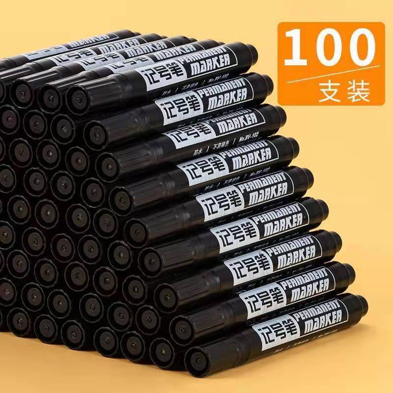 记号笔黑色油性大头笔防水速干耐用粗笔快递物流专用标记笔 - 图1