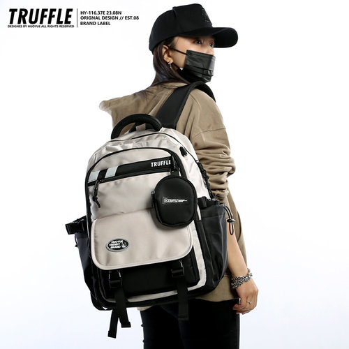 TRUFFLE原创漫画双肩包男初中书包女小学生大容量大学生旅行背包 - 图1