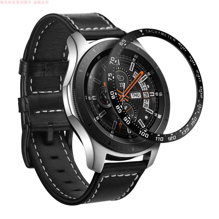 适配三星galaxy watch手表gear s3不锈钢金属旋转刻度圈环42/46mm-图1