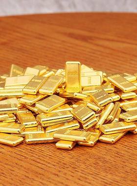 合金迷你小金条仿真道具小金块家居店铺摆件装饰金砖小礼物工艺品