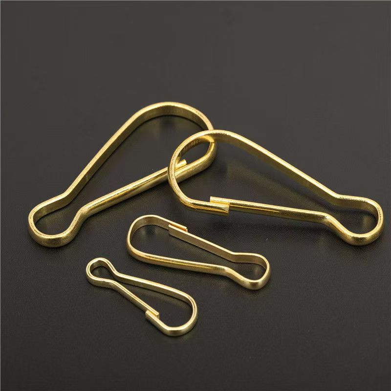 黄铜朱胆扣钥匙扣挂钩快挂钥匙排链接扣夹子箱包手工皮具五金配件 - 图1