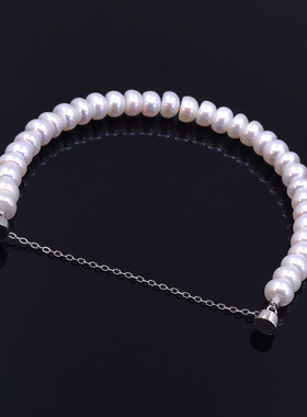 925银磁吸扣天然淡水珍珠手链