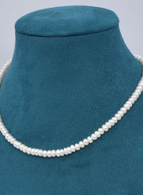 925银天然淡水珍珠颈链女