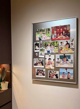 现代简约金属边框几何装饰画