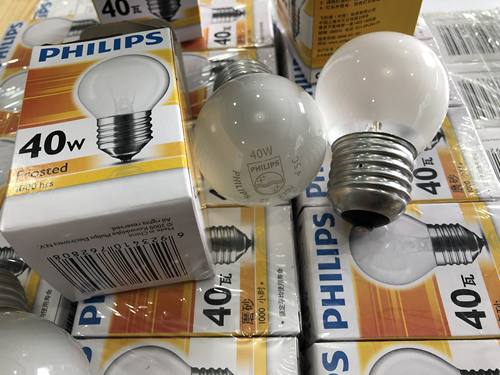 飞利浦e27/e14大小螺口钨丝灯泡25W40w60瓦老式进口灯台灯可调光 - 图1