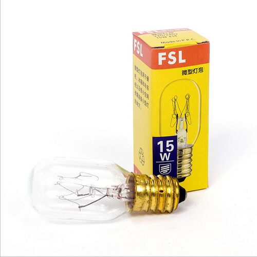 佛山fsl电冰箱15W灯泡螺口e14钨丝灯平头小头耐高温微波炉小灯泡 - 图1
