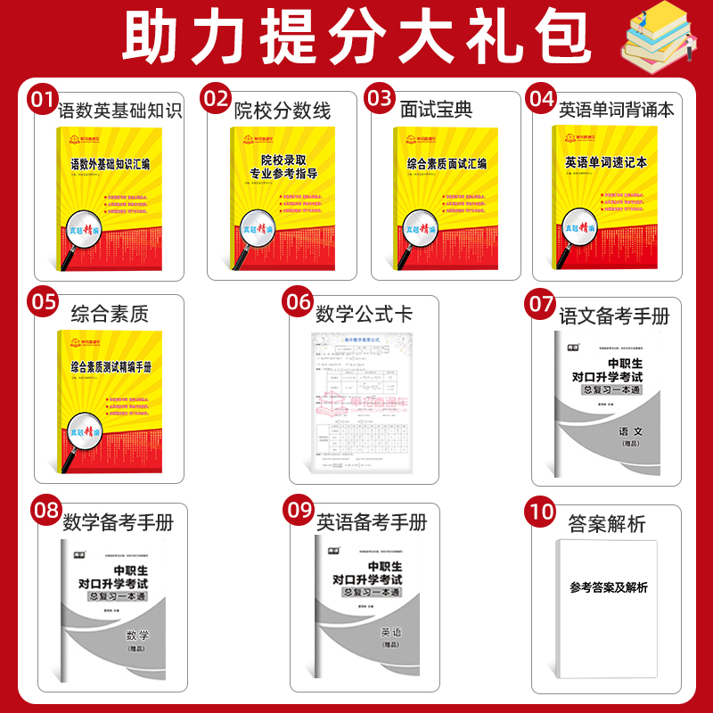 2025年江苏学业水平测试高职单招考试复习资料2024真题全真模拟试卷职业适应性直通车江苏省普通高中合格性考试语数英春季小高考校-图0