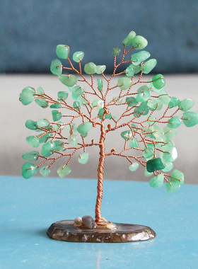 迷你摆件招财树天然白水晶创意