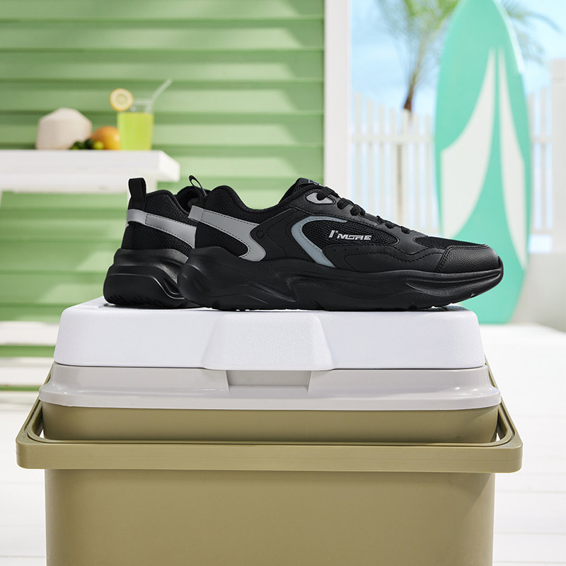 361男鞋夏季透气运动鞋薄款网面休闲鞋轻便减震软底跑步鞋子黑色,淘宝优惠券,粉丝福利购,淘宝优惠卷