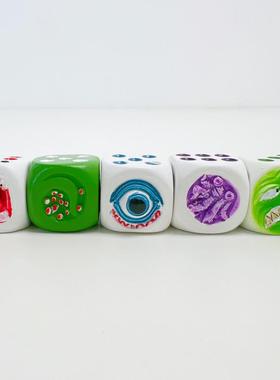 创意骰子摆件树脂道具模型可爱怪兽眼睛手工万圣节玩具礼物恶搞