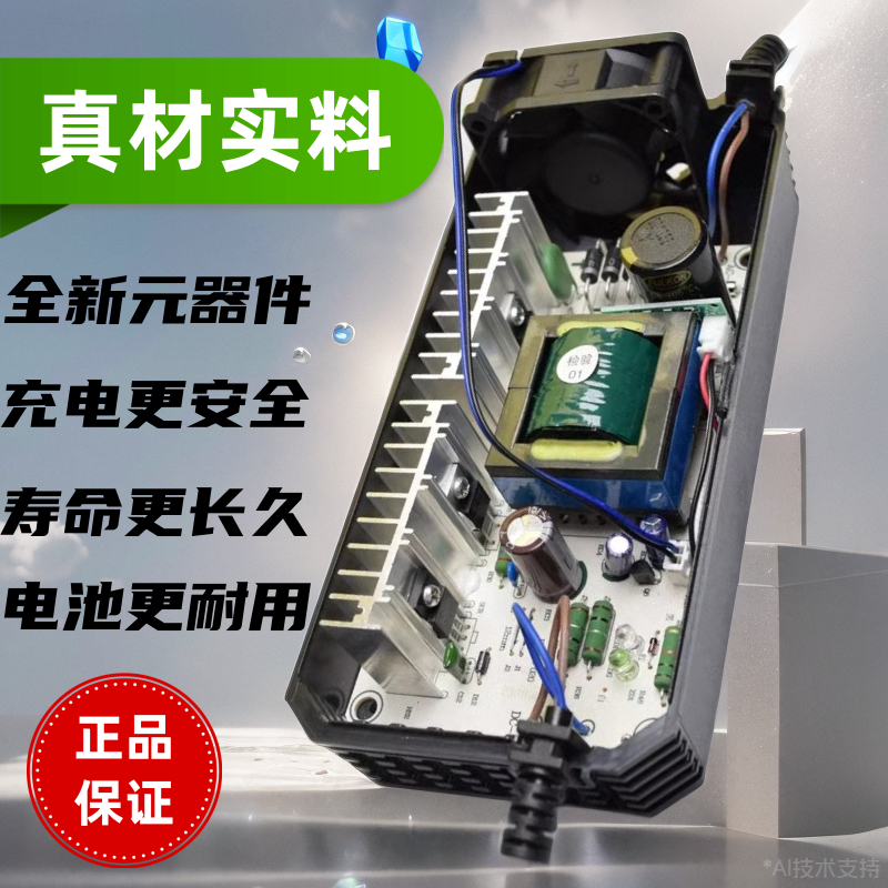 电动车充电器60v20ah48v72伏45ah32ah安三孔插头三轮车电瓶车通用 - 图0