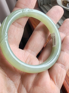 新中式和田青白玉竹节52手镯