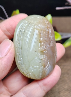 钟馗小手把黄口和田玉