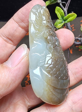 和田玉糖青白玉钟馗醉酒扇子小手把件苏工精雕男女国风钟馗纳福