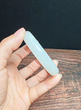 和田白玉飘花手镯53mm保真