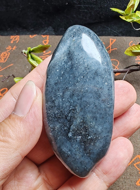 新疆和田玉籽玉青花墨玉悟道手把件苏工精品油润高档男女国风悟道