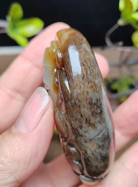 财神把件和田玉细腻油润糖白玉