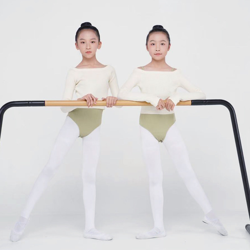 儿童舞蹈针织小毛衣女童一字领保暖外套秋冬练功服披肩灰色米白色,淘宝优惠券,粉丝福利购,淘宝优惠卷