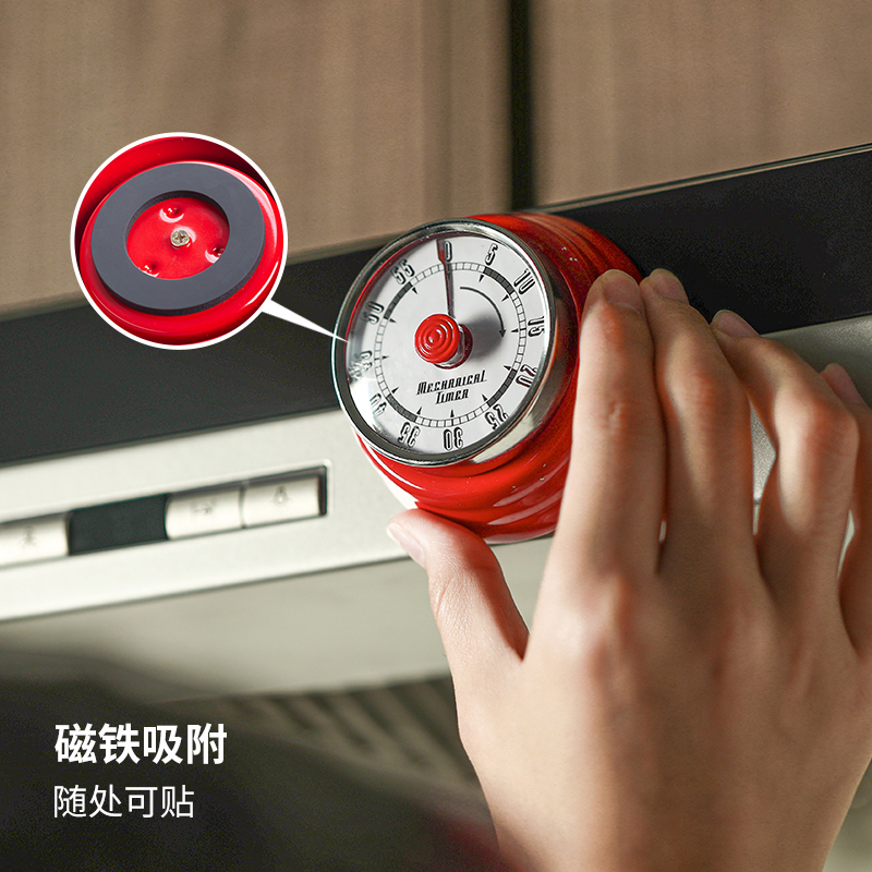 霜山机械计时器可磁吸儿童时间管理学生学习提醒器闹钟烹饪定时器 - 图1