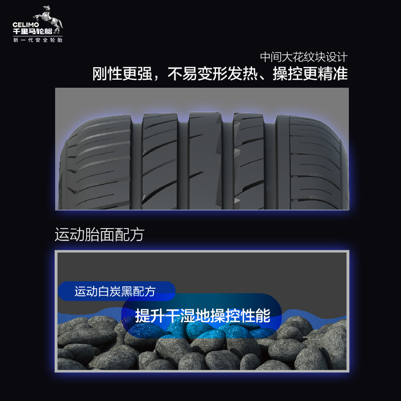 235/45ZR18 98W XL GM5千里马品牌静音棉/自修补轮胎235/45R18-图2