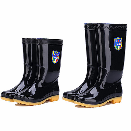 中筒雨鞋男短筒水鞋水靴女高筒雨靴低帮塑胶鞋防滑防水牛筋底套鞋