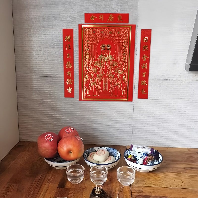 2026年厨房烫金灶王爷画像年画灶台灶君对联贴画贴纸东厨司命小年,淘宝优惠券,粉丝福利购,淘宝优惠卷