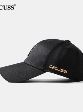CACUSS户外运动刺绣黑色鸭舌帽男