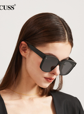 CACUSS防晒偏光墨镜可套近视镜女